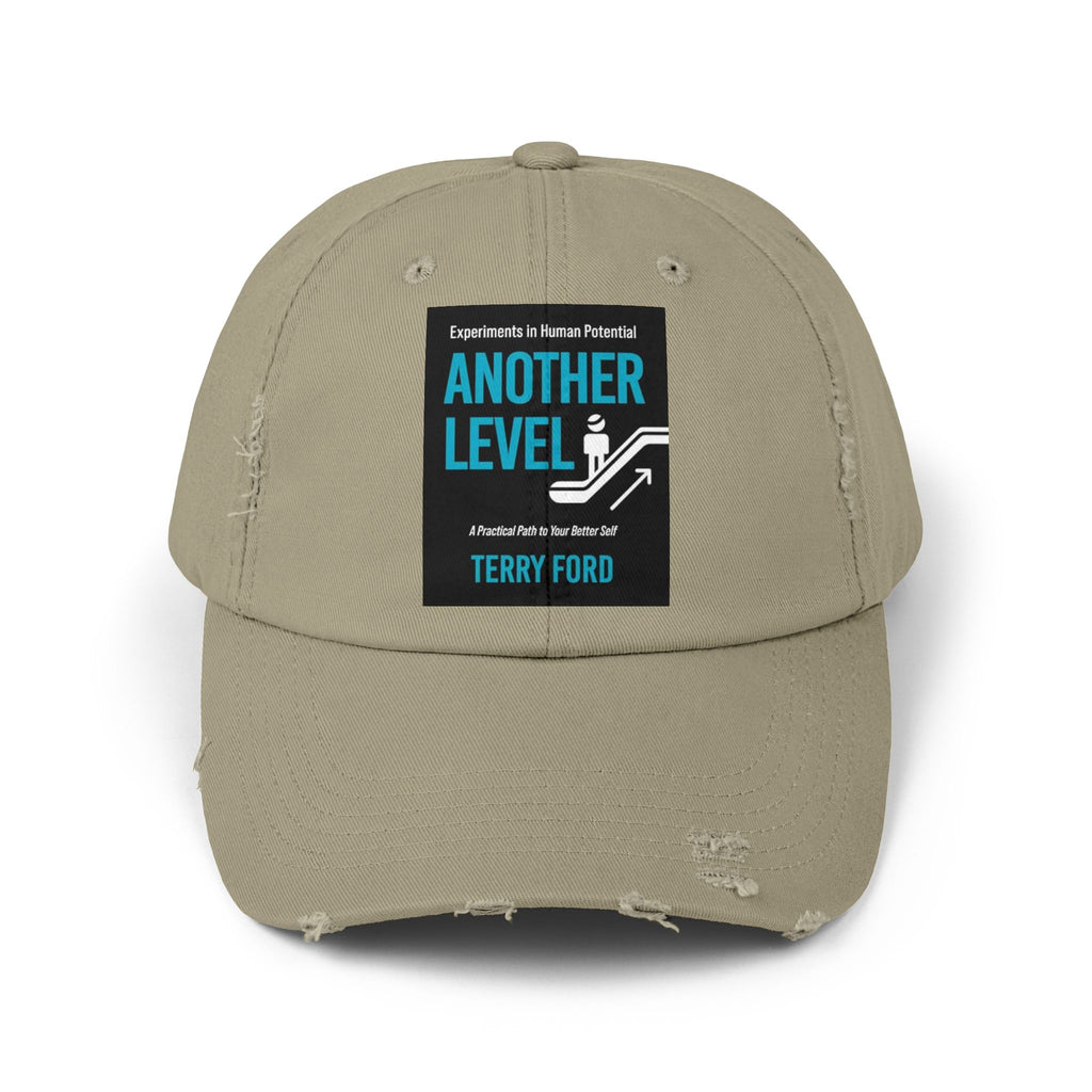 Unisex Distressed Cap - "Another Level" Motivational Hat for Personal Growth & Gifts