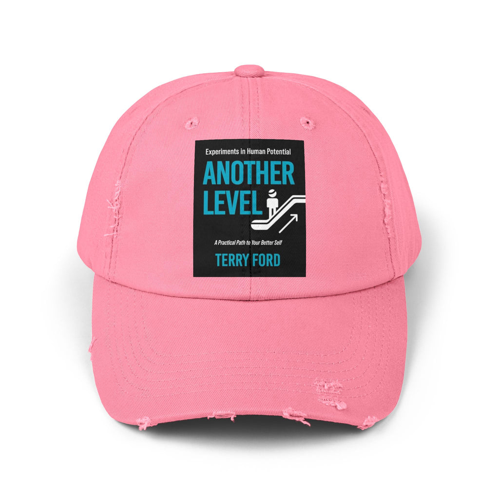 Unisex Distressed Cap - "Another Level" Motivational Hat for Personal Growth & Gifts