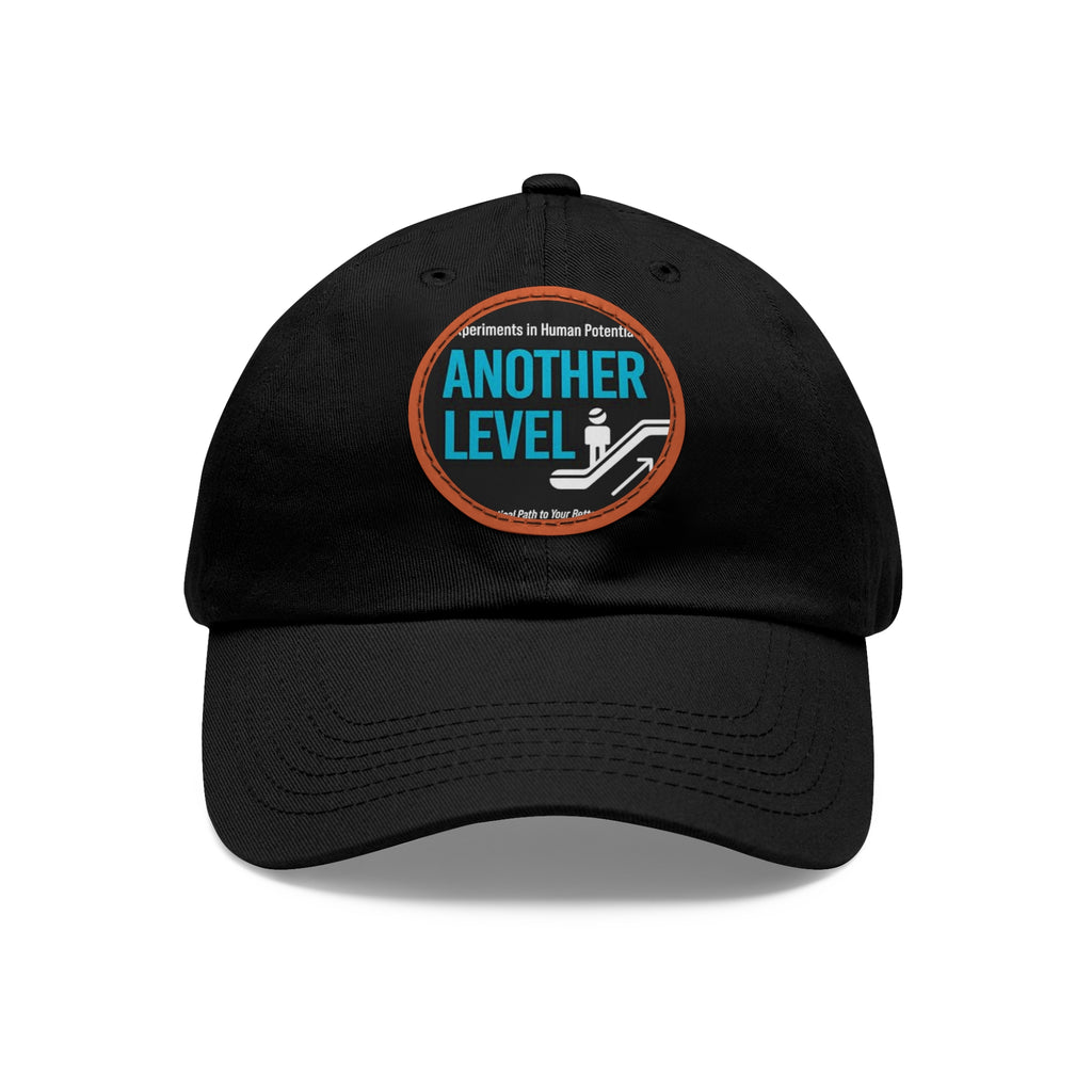 Dad Hat with Leather Patch - 'Another Level' Motivational Cap