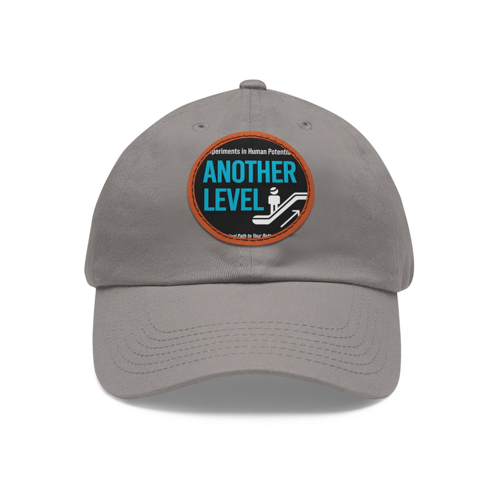 Dad Hat with Leather Patch - 'Another Level' Motivational Cap